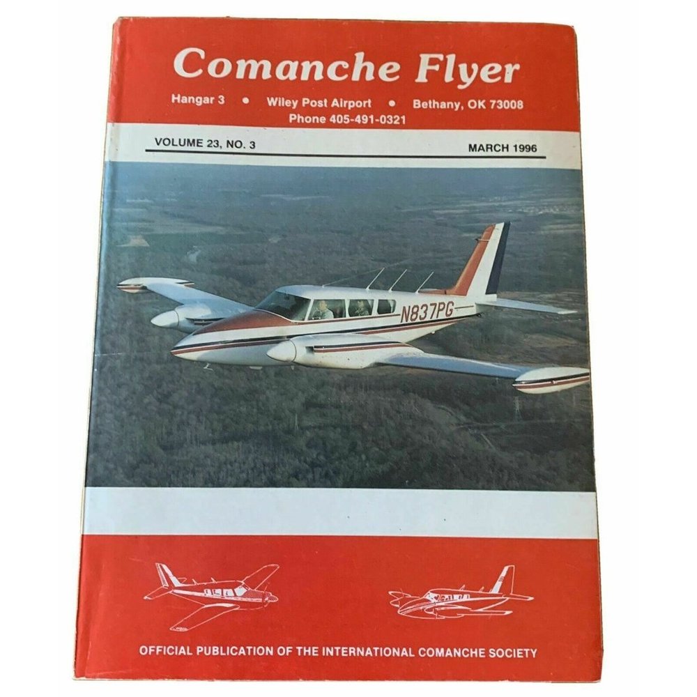 International Comanche Flyer Wiley Post Airport Bethany OK March 1996 Pilot Fly